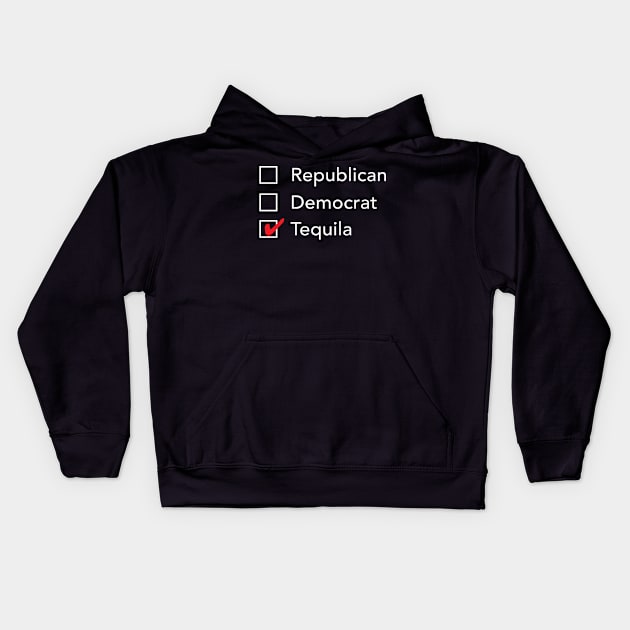 Republican Democrat Tequila Kids Hoodie by zubiacreative